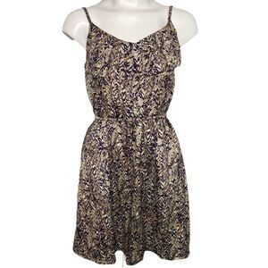 H&M  Green‎ Ruffle Adjustable Strap Dress Sz 4